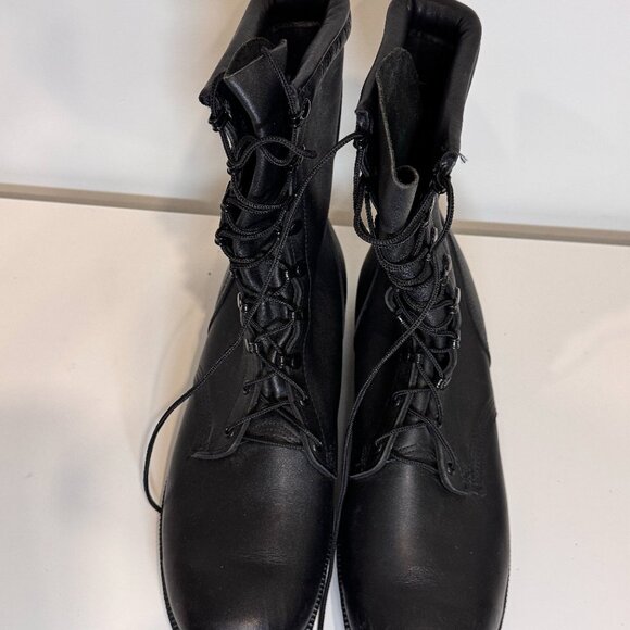 9.5/10 - Vintage RO Search Black Leather Military Combat Boots 1989 Sz 12.5 R - Picture 4 of 6
